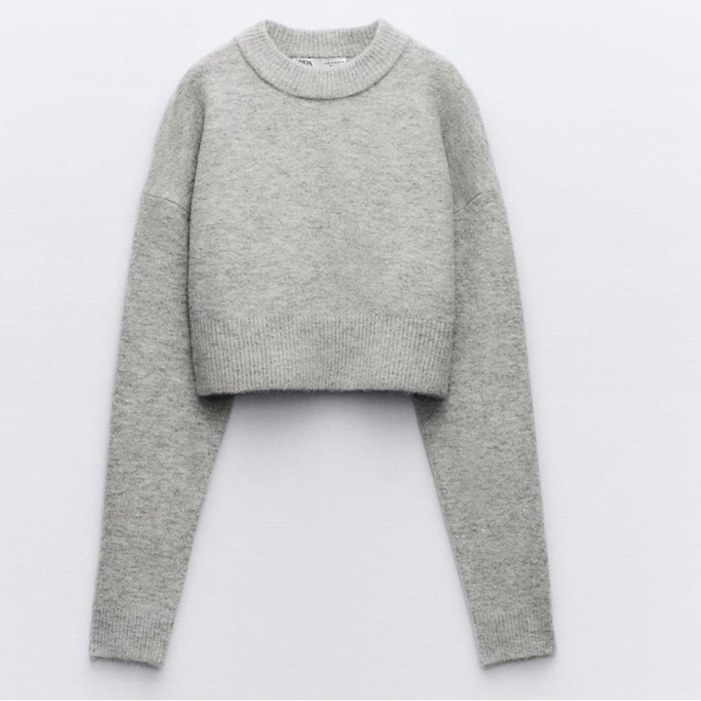 Zara Cropped Knit Sweater